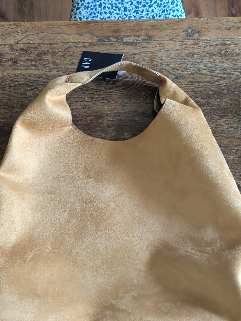 GAP Tan Suede-Look Shoulder Hobo Bag - Picture 5 of 7